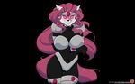  2017 anthro big_breasts breasts bucky_o&#039;hare_(series) cat feline female hair jenny_(bucky_o&#039;hare) long_hair looking_at_viewer mammal pink_eyes pink_hair smile solo yawg 