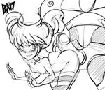  1girl ass bigdead93 blush breasts butt_crack buttjob cyborg_(dc) jinx monochrome nipples nude penis size_difference small_breasts tagme teen_titans thighhighs 