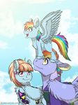  2017 bow_hothoof_(mlp) clothing daughter equine father father_and_daughter female friendship_is_magic hair husband_and_wife inuhoshi-to-darkpen mammal mother mother_and_daughter multicolored_hair my_little_pony parent pegasus rainbow_dash_(mlp) rainbow_hair windy_whistles_(mlp) wings 