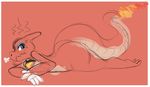  ambiguous_gender angry anthro charmeleon colored_sketch looking_at_viewer lying nintendo on_front pok&eacute;mon solo thick_thighs thickick tongue tongue_out video_games 