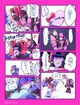  1girl 2boys angry heart lunaclub mecha_girl multiple_boys soundwave starscream transformers translation_request 