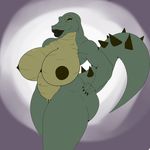 2017 alligator angrypotato96 belly big_breasts breasts crocodilian female hand_on_hip invalid_tag navel nipples nude pussy reptile scalie slightly_chubby smile solo 