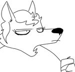  2017 al_(weaver) alcohol anthro beer beverage black_and_white can canine disney fan_character half-closed_eyes male mammal monochrome pack_street portrait simple_background solo the_weaver white_background wolf zootopia 
