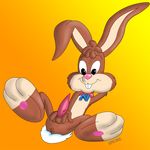  anthro anus balls cpctail erection lagomorph male mammal mascots nesquik nesquik_bunny penis quick_the_rabbit rabbit solo 