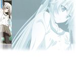  antenna_hair brown_eyes kasugano_sora long_hair official_art pantyhose school_uniform solo thighband_pantyhose wallpaper yosuga_no_sora 