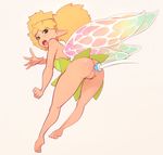  blonde_hair disney fairy female hair mushroom not_furry open_mouth pussy tinkerbell unknown_artist 