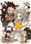  1boy 1girl couple fairy_tail gajeel_redfox levy_mcgarden pantherlily rusky tagme 