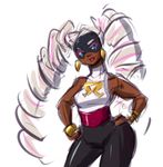  1girl arms_(game) dark_skin solo tagme twintelle_(arms) 