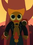  angus_(nitw) anthro bear canine clothed clothing gregg_(nitw) male mammal night_in_the_woods penis pinned tree 