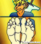  clothing dragon feet foot_fetish foot_focus male nocreativename orange_skin saiyan spiritsword toes zen(ud) 