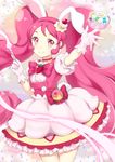  blush cure_whip dress gloves kirakira_precure_a_la_mode long_hair magical_girl pink_eyes pink_hair smile twintails usa_mimi 