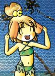  2017 animal_crossing anthro canine dog female fur hair isabelle_(animal_crossing) loli mammal nintendo open_mouth sweetjayp video_games yellow_fur young 