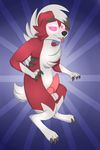  balls claws fightmeatpax hypno_eyes lycanroc male nintendo penis pok&eacute;mon solo tongue video_games 