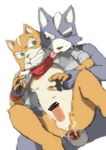 anal anal_penetration blush canine clothed clothing duo fox fox_mccloud male male/male mammal nintendo nude orgasm penetration shinki_k star_fox tongue tongue_out video_games wolf wolf_o&#039;donnell 