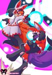  2016 anthro clothed clothing crankyconstruct duo hoodie lucario magic magic_user male nintendo open_mouth orange_eyes pok&eacute;mon purple_eyes red_mage shorts video_games watermark white_mage 