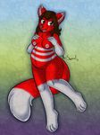  axissquirrel breasts canine dancing female fox fur happy mammal nude pregnant red_fur sierra_(wackyfox26) 