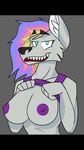  anthro big_breasts blue_eyes breasts canine clothed clothing clothing_lift female fruxuyup_(artist) fur grey_fur hair jude_wolfite_(character) long_hair looking_at_viewer mammal nipples portrait shirt shirt_lift smile solo 