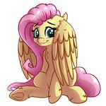  2017 alpha_channel blush equine feathered_wings feathers female feral fluttershy_(mlp) friendship_is_magic hair mammal my_little_pony pegasus pink_hair simple_background smile solo transparent_background wings witchtaunter yellow_feathers 