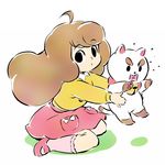  angry bee_(bee_and_puppycat) bee_and_puppycat bell black_eyes brown_hair cat iesupa jingle_bell puppycat 