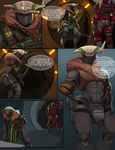  alien armor clothing comic destiny english_text justmegabenewell loincloth male male/male text thick_thighs undressing 