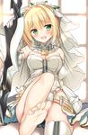  cleavage fate/grand_order feet saber_bride saber_extra sword thighhighs tomoo 