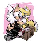  anthro bat big_breasts bigdad breasts canine duo erect_nipples erection female fox huge_breasts male mammal miles_prower nipples penis rouge_the_bat smile sonic_(series) 