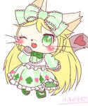  artist_request blonde_hair cat cat_busters furry green_eyes long_hair 