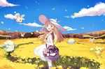  bad_id bad_twitter_id bag blonde_hair braid cloud cosmog cottonee cutiefly day dress duffel_bag field flower flower_field gen_5_pokemon gen_7_pokemon green_eyes hand_on_headwear hat lillie_(pokemon) long_hair looking_to_the_side mei_(maysroom) open_mouth oricorio petals poke_ball_theme pokemon pokemon_(creature) pokemon_(game) pokemon_sm sky sleeveless sleeveless_dress sun_hat twin_braids white_dress white_hat 