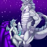  anthro balls big_balls big_penis dragon duo erection frottage knot male male/male merffle muscular nude penis sex size_difference wings 