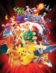  blaziken braixen chandelure charizard croagunk darkrai decidueye empoleon garchomp gardevoir gen_1_pokemon gen_2_pokemon gen_3_pokemon gen_4_pokemon gen_5_pokemon gen_6_pokemon gen_7_pokemon gengar highres huge_filesize lucario mewtwo no_humans official_art pikachu pikachu_libre pokemon pokemon_(creature) pokken_tournament pokken_tournament_dx sceptile scizor suicune weavile 