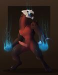  am-heh anthro canine deamon deity demon dog egyptain male mammal monster penis skull undeadkitty13 