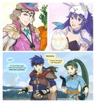  2girls animal_ears blue_eyes blue_hair bunny_ears bunny_girl bunnysuit cape english fire_emblem fire_emblem:_kakusei fire_emblem:_rekka_no_ken fire_emblem:_souen_no_kiseki fire_emblem_heroes fire_emblem_if green_eyes green_hair headband high_ponytail ike long_hair looking_at_viewer lucina lyndis_(fire_emblem) marks_(fire_emblem_if) multiple_boys multiple_girls open_mouth ponytail short_hair smile yayster 