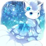 alolan_vulpix blue_eyes furry kemoribon pokemon smile 