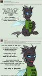  2017 cat-named-fish changeling deviantart dialogue english_text fangs feral hi_res hole_(anatomy) horn imago_(oc) insect_wings my_little_pony open_mouth text wings 