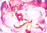  :d animal_ears bow bunny_ears cake_hair_ornament choker corset cure_whip dress extra_ears feathers food food_themed_hair_ornament fruit full_body gloves hair_ornament happy kirakira_precure_a_la_mode long_hair looking_at_viewer magical_girl md5_mismatch open_mouth pink pink_background pink_bow pink_choker pink_eyes pink_footwear pink_hair precure puffy_sleeves revision satou_(kuso-neet) shoes smile solo strawberry twintails usami_ichika white_dress white_gloves 