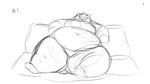  animated bear breasts butt clothing female feral gillpanda mammal obese overweight panda panties simple_background sketch slightly_chubby solo spanking underwear 
