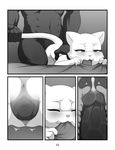 2017 anthro black_and_white blush cat charle clitoris comic darkmirage duo english_text exceed fairy_tail feline female internal larger_male male male/female mammal monochrome nude pantherlily penetration penis precum pussy pussy_juice sex size_difference smaller_female speech_bubble text vaginal vaginal_penetration 