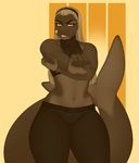  2017 anthro bearra cetacean clothed clothing digital_media_(artwork) female hair looking_at_viewer mammal marine navel orca solo whale wide_hips 