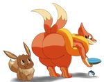  2017 ambiguous_gender anthromaster big_butt butt drooling eevee floatzel huge_butt hyper kingly_(artist) nintendo pok&eacute;ball pok&eacute;mon saliva size_difference sweat tagme thick_thighs video_games wide_hips 