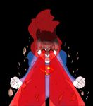  amelia_s_cooper angry anthro black_background blue_outfit canine cape clara_kent clothing dog female haircurl heat_vision husky insignia kryptonian mammal mr.pink open_mouth red_cape red_eyes siberian_husky simple_background solo superhero superhusky superman teeth 
