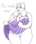  2017 anthro areola big_breasts blush boss_monster breasts buttdawg caprine clothing clothing_lift dress dress_lift female goat horn long_ears mammal nipples pussy showing solo text toriel undertale video_games 