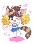  artist_request blue_eyes cat cat_busters cheerleading furry one_eye_closed 