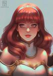  1girl abigail_diaz bare_shoulders breastplate celica_(fire_emblem) fire_emblem fire_emblem_echoes:_mou_hitori_no_eiyuuou fire_emblem_gaiden long_hair looking_at_viewer solo 