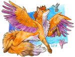  canine feral flying fox fuzzymaro happy mammal traditional_media_(artwork) watercolor_(artwork) 
