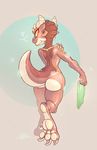  &lt;3 2017 3_fingers 3_toes anthro athletic bathing big_butt biped blush brown_background brown_scales bubble butt claws digital_media_(artwork) digitigrade feet female flat_chested foot_focus green_background horn kobold looking_at_viewer looking_away looking_back multicolored_scales multicolored_tail nimtai nude orange_eyes presenting rag raised_tail scales scalie shiny short short_tail simple_background smile solo standing suds tan_horn tan_scales thick_tail thick_thighs toes torchbug water wet yellow_sclera 