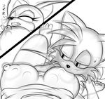  2017 anthro areola bat big_breasts breast_suck breasts canine duo erect_nipples female fox huge_breasts male mammal miles_prower nipples polarplunge rouge_the_bat sleeping sonic_(series) sucking 