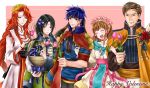  alternate_costume aplche armor axe black_hair blue_eyes blue_hair blush book braid brother_and_sister brown_hair cape facial_mark father_and_daughter father_and_son fire_emblem fire_emblem:_souen_no_kiseki fire_emblem_heroes flower gloves green_eyes greil hair_flower hair_ornament hair_tubes headband ike long_hair mist_(fire_emblem) multiple_boys nintendo open_mouth red_eyes red_hair scarf short_hair siblings skirt smile soren sword tiamat_(fire_emblem) weapon 