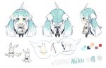  2018 aqua_eyes aqua_hair bangs bare_shoulders black_legwear bunny character_name character_sheet chibi closed_mouth color_guide commentary_request earrings eyebrows_visible_through_hair facing_away feathers from_behind from_side full_body fur-trimmed_kimono fur_collar fur_trim geta gohei gradient_hair hair_feathers hair_ornament hairband hatsune_miku japanese_clothes jewelry kimono kimono_skirt lf long_hair looking_at_viewer looking_away multicolored_hair multiple_views nightgown obi off_shoulder outstretched_arms outstretched_hand print_kimono revision ribbon sash scarf shide simple_background smile snowflakes standing streaked_hair thighhighs twintails underwear very_long_hair vocaloid white_background white_feathers white_hair white_kimono white_scarf wide_sleeves yellow_ribbon yuki_miku yukine_(vocaloid) 