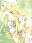  1girl blonde_hair blue_eyes blush breasts dress gloves hat long_hair mint_adenade open_mouth tales_of_(series) tales_of_phantasia 