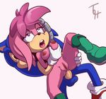  2017 anal anal_penetration anthro areola balls big_breasts breasts duo echidna erect_nipples erection female hedgehog julie-su male mammal monotreme nipples nude penetration penis pussy sex sonic_(series) sonic_the_hedgehog the_other_half 